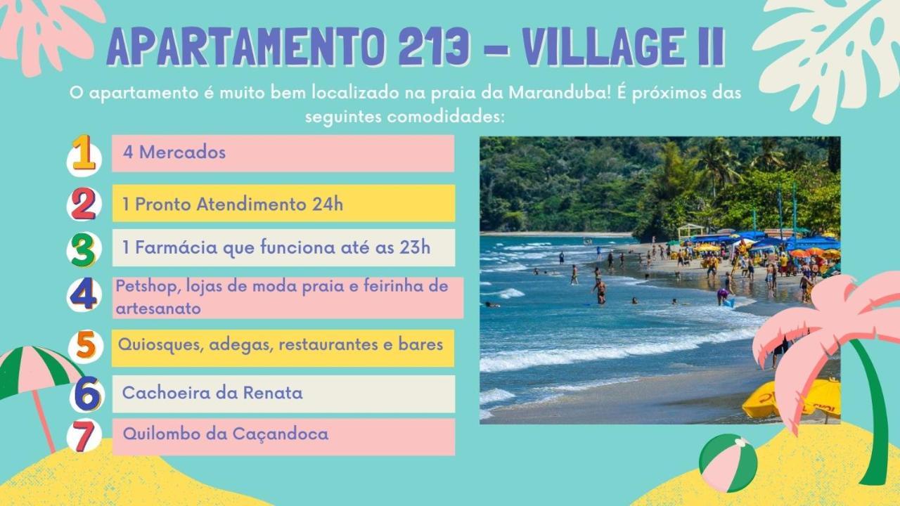 Apartamento Ubatuba 150m do mar Maranduba Bagian luar foto